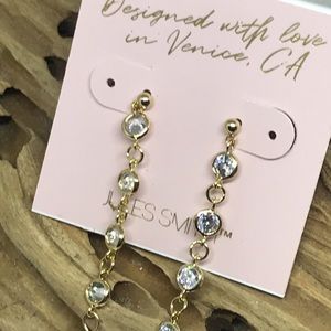 Jules Smith Bling Pearl Drop Earrings-NEW